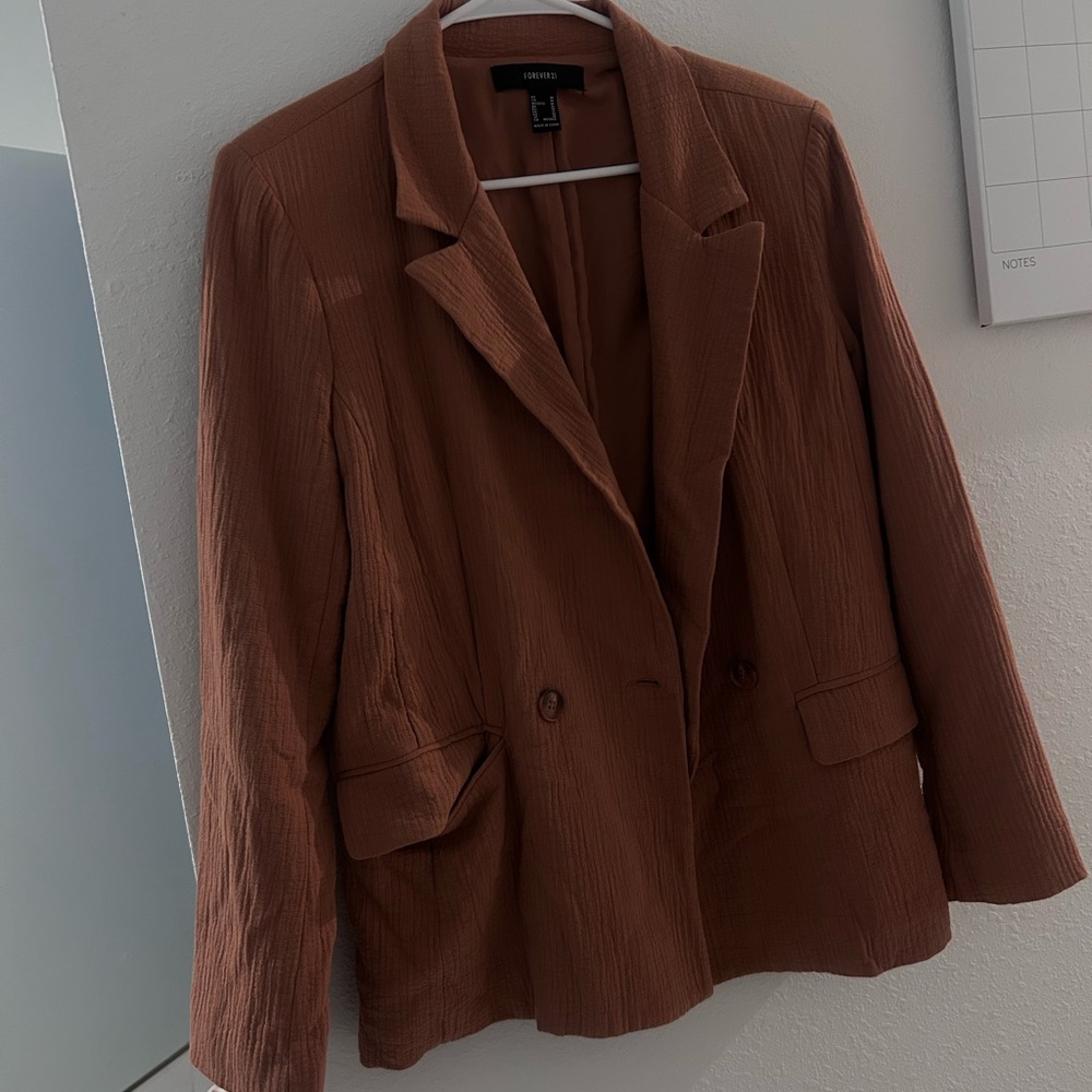 Forever 21 Brown Oversized Blazer